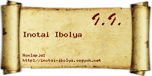 Inotai Ibolya névjegykártya