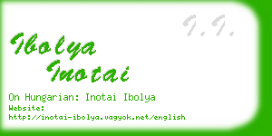 ibolya inotai business card